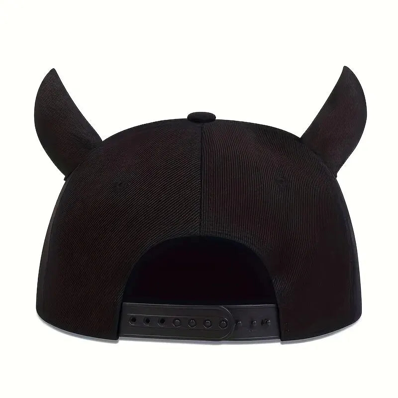 Unisex Personality P Letter Embroidery Ox Horn Hip-hop Hats Outdoor Adjustable Casual Baseball Caps Sunscreen Hat