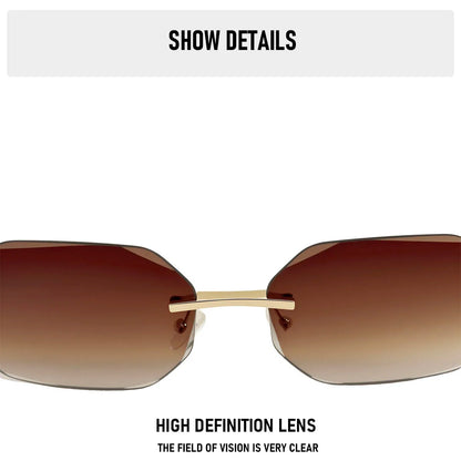 Fashion Rimless Sunglasses Women 2026 Oval Glasses Luxury UV400 Protection Dropshipping Lentes De Sol Mujer Lunette Soleil Femme