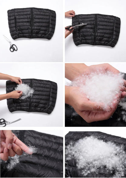0-10℃ Men's Winter Jacket Ultra Light Duck Down Jackets Portable Hooded Puffer Feather Thin Parkas Windproof Outerwear Coat 5XL