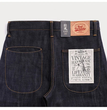Denim Jeans Loose Straight Fit Heavyweight Raw Denim Pants