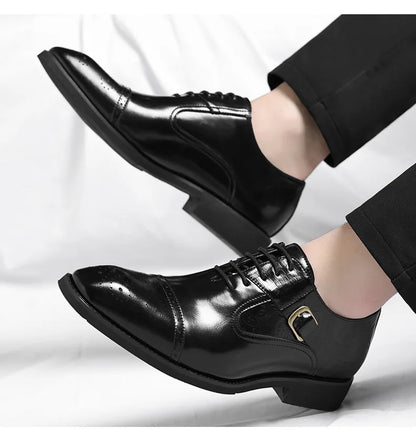 Men's Big Size Leather Shoes Spring Autumn Formal Business Office Wedding Dress Shoes for Man New Designer Business Shoe Man