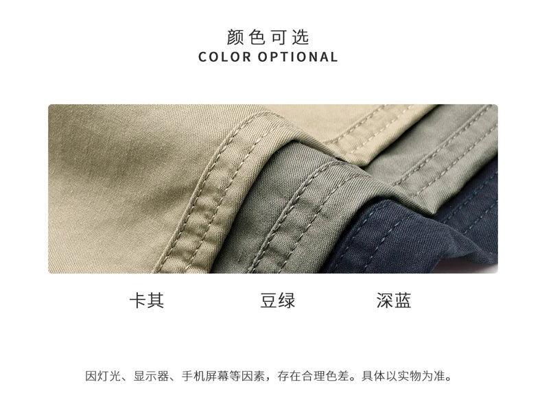 Summer New Arrival Men Cargo Shorts Male Pure Cotton Loose Multi Pocket Five Points Pants Men Outdoor Versatile Casual Shorts