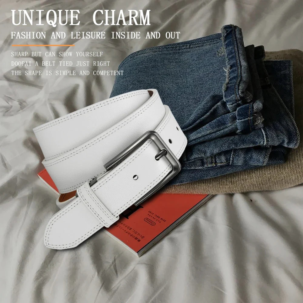 Men's PU Leather Belt Fashion Automatic Buckle Belt for Popular Business High Quality Male Belt Multi Color 105 115 125 135cm