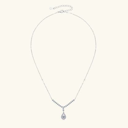 3.38CT Moissanite Necklaces for Women 100% Real Silver Chain 925 Pandant Lab Diamond Luxury Wedding Party Jewelry