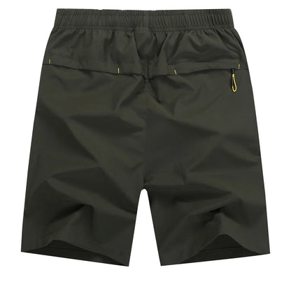 Quick Dry Athletic Shorts with Zipper Pockets Men's Summer Running Shorts Gym Training Workout Fitness Hiking Shorts