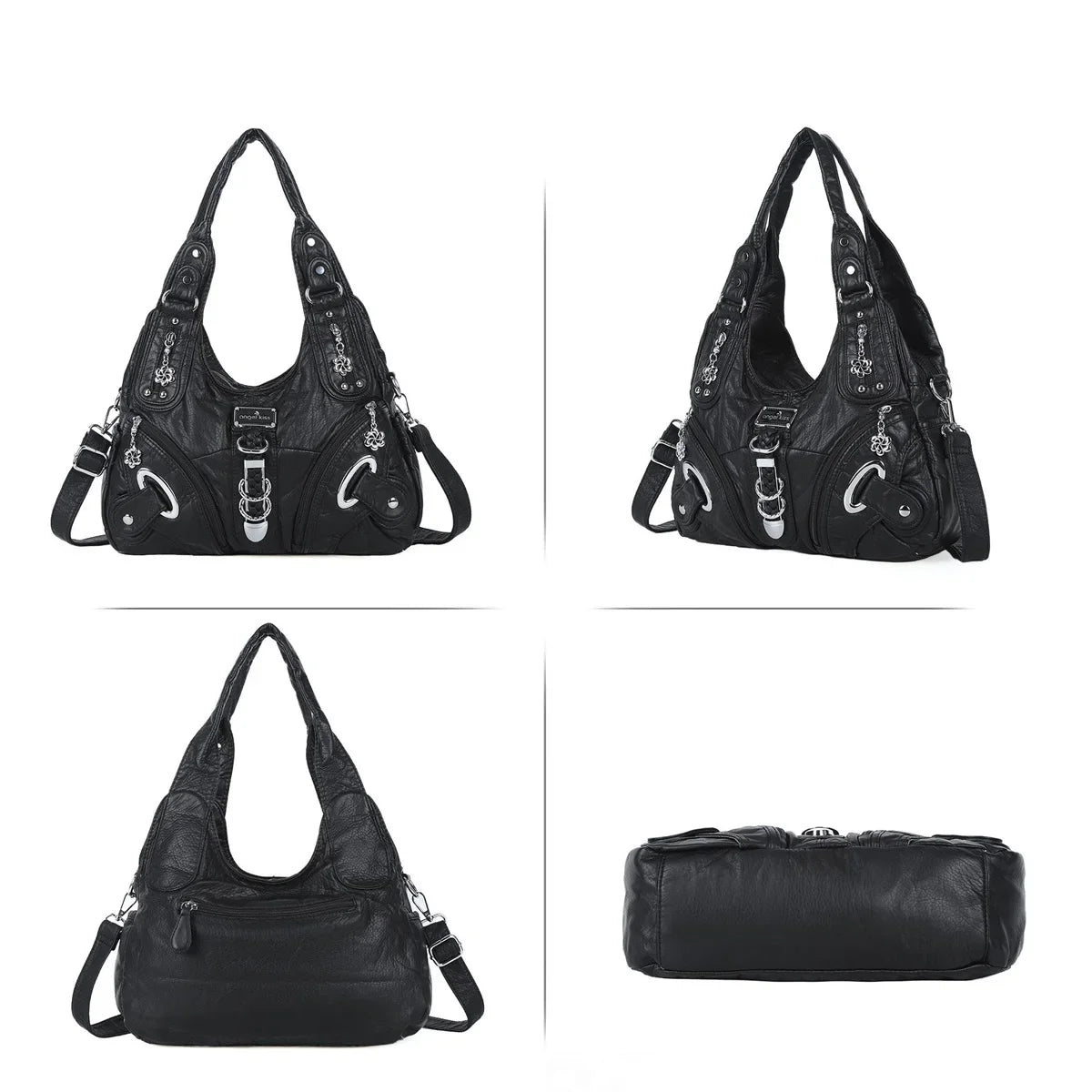 Vintage Bag Large Women's Shoulder Bag Leopard Print Top-Handle Fashion Satchel Dumpling Tote Hobos Handbags