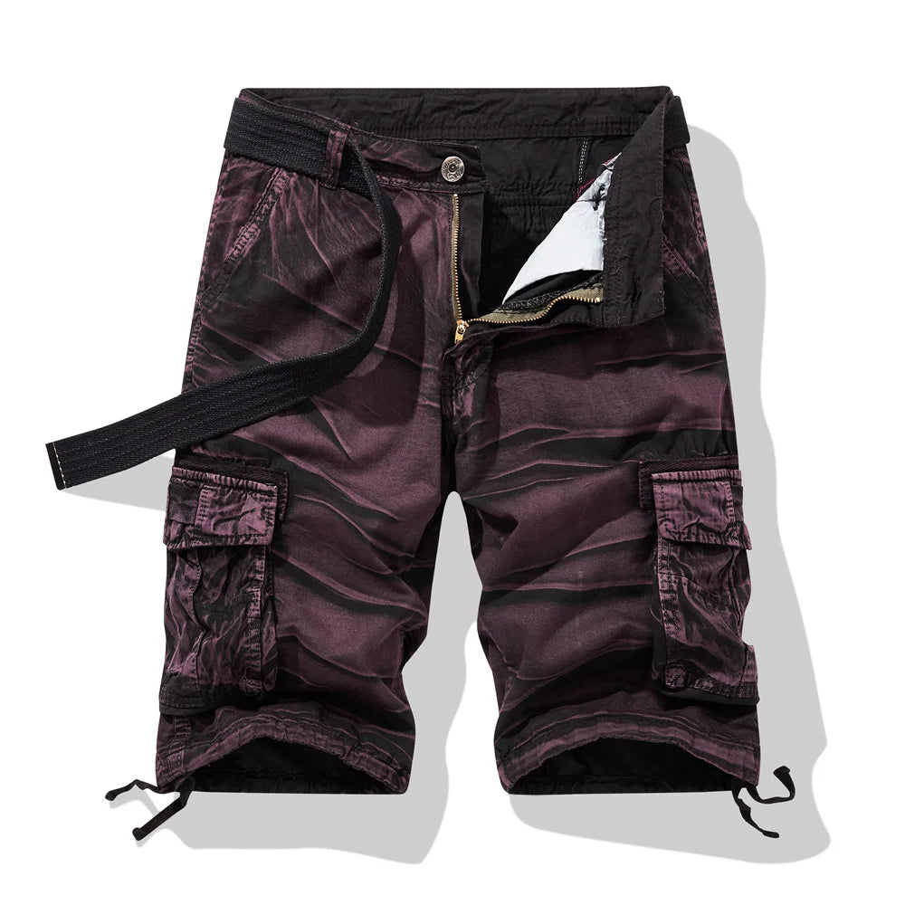 Men Multi Pocket Casual Breathable Sports New Shorts Men Summer Cargo Shorts Men Loose Plus Size Pure Cotton Five Point Pants