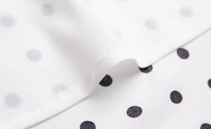 2024 Summer New Women's French European and American Wave Point Sleeveless Hanging Neck Printed Temperament Strap Dress