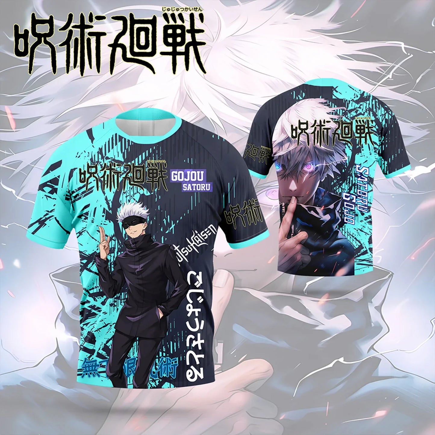 Bandai Jujutsu Kaisen Anime Character-themed Jerseys Adult Kids Athleisure T-Shirts Summer Quick-drying Soft Lightweight Comfy