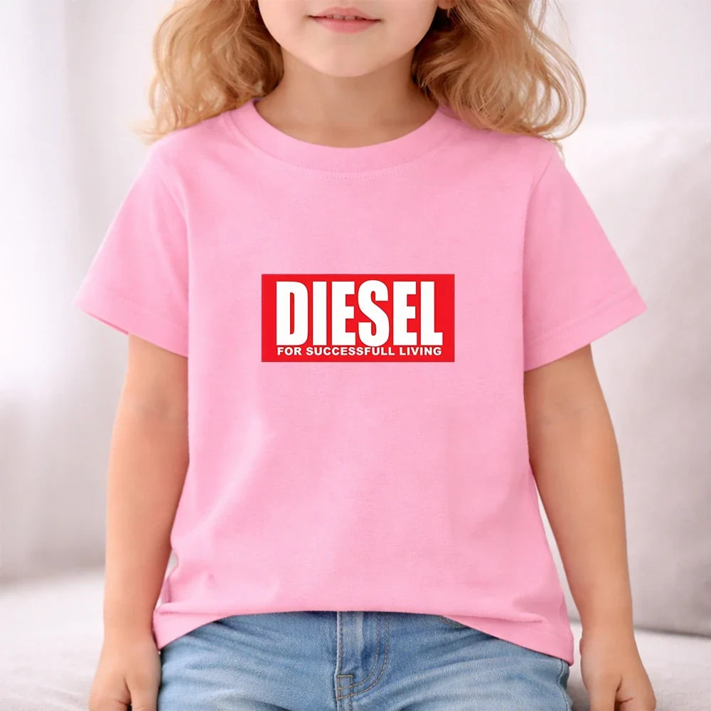 Boys Girls Age 3-12 Tee+shorts Suit Children Short Sleeve T-shirts Casual Pink Black Fashion Summer Child Loose Clothes