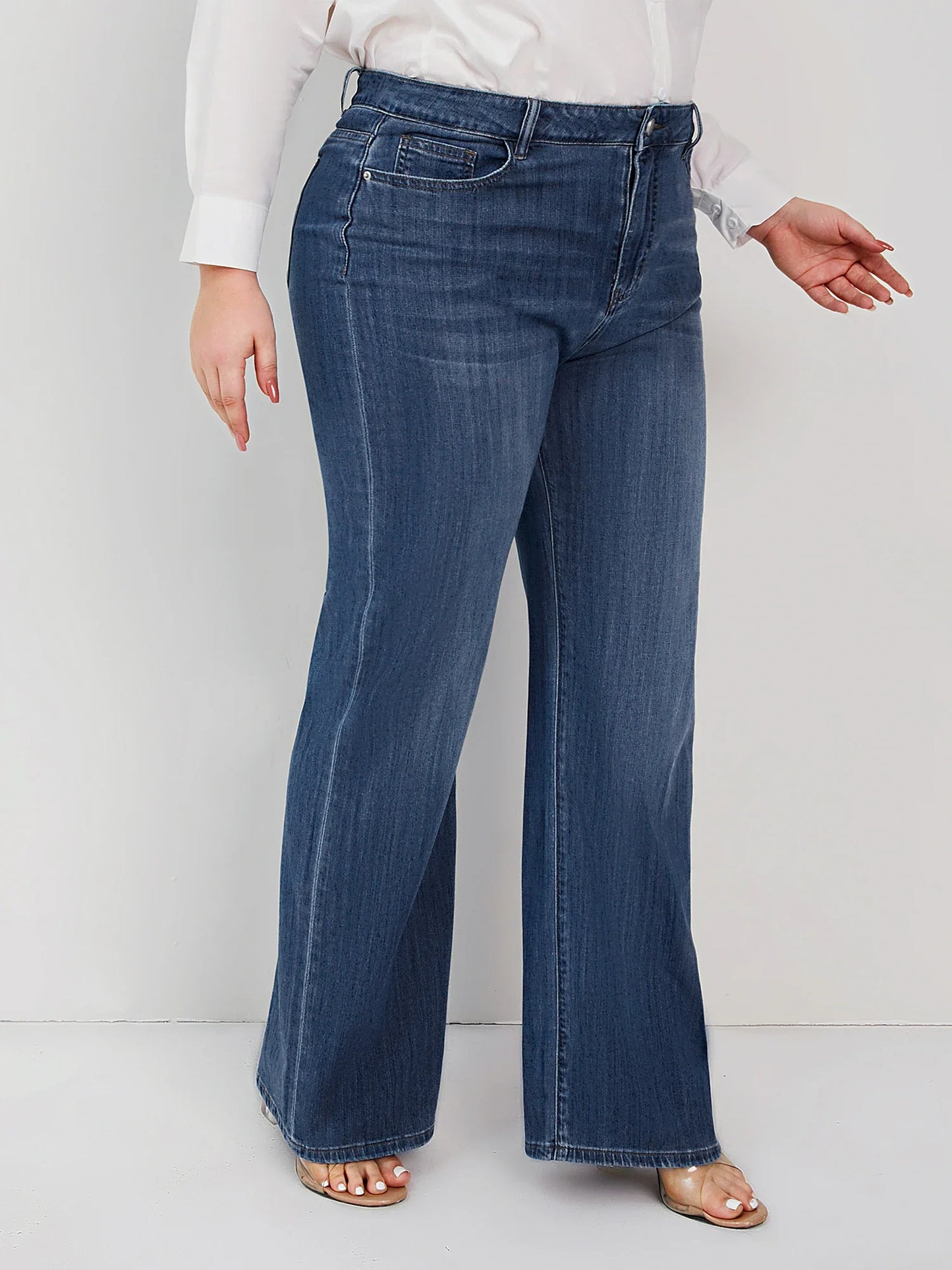 Plus Size Women Jeans Wide Leg Women Jeans Autumn Straight Lady Loose Large Size Jeans 175cms Lady Women Jeans 2023 Full Length