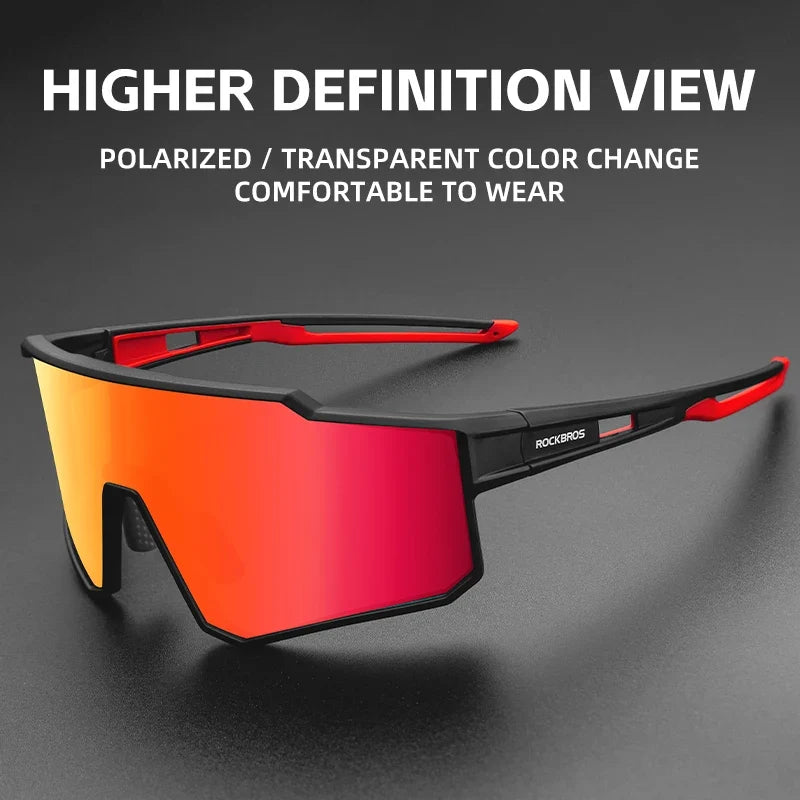 Polarized Photochromic Glasses Cycling Sunglasses Outdoor Sports UV400 MTB Road Women Men Bicycle Goggles Adjustable
