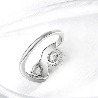 2cttw Certified Moissanite Rings for Women Brilliant Bride Wedding Jewelry 100% 925 Sterling Silver Band Plated 18K Gold