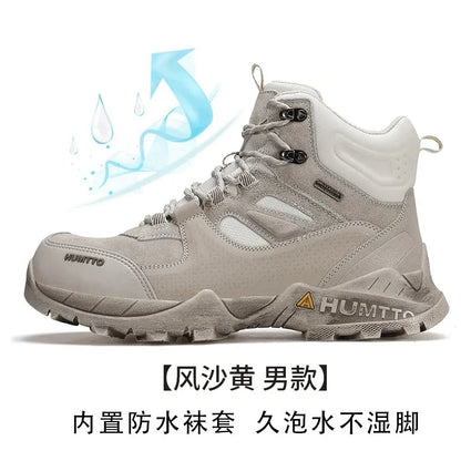 Hiking shoes Men's waterproof hunting Boots Tactical Desert Combat Ankle trekking Boots Male Women warm Leather Sneakers