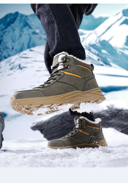snow boots men winter boots keep warm plush boots hiking boots men casual shoes men mountain snow boots