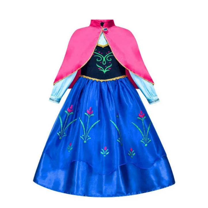 Children Costume Girl Dress Halloween Princess Cosplay Party Rapunzal Anna Elsa Birthday Clothes