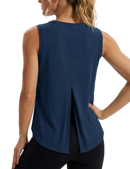 Quick Dry Women's Tank Top UPF 80+ UV Protection Tie Back Sports Vest Moisture Wicking Yoga Fitness Sleeveless T-shirt