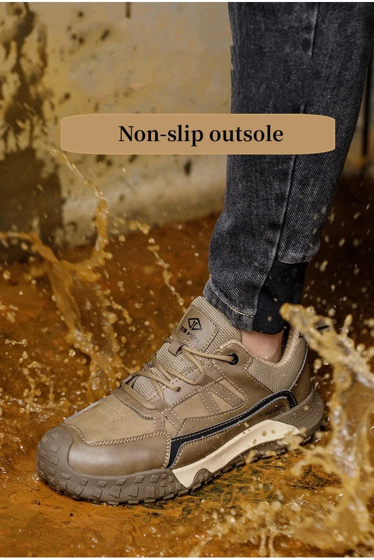 Fashion Insulation 10kv Mens Anti-smash Work Boots Anti-smash Anti-puncture Work Sneakers Indestructible Protective Safety Boots