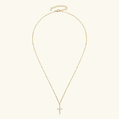 Certified Moissanite Cross Pendant Necklace Original S925 Sliver O-Chain Plated 14k Gold Necklaces for Women Fine Jewelry