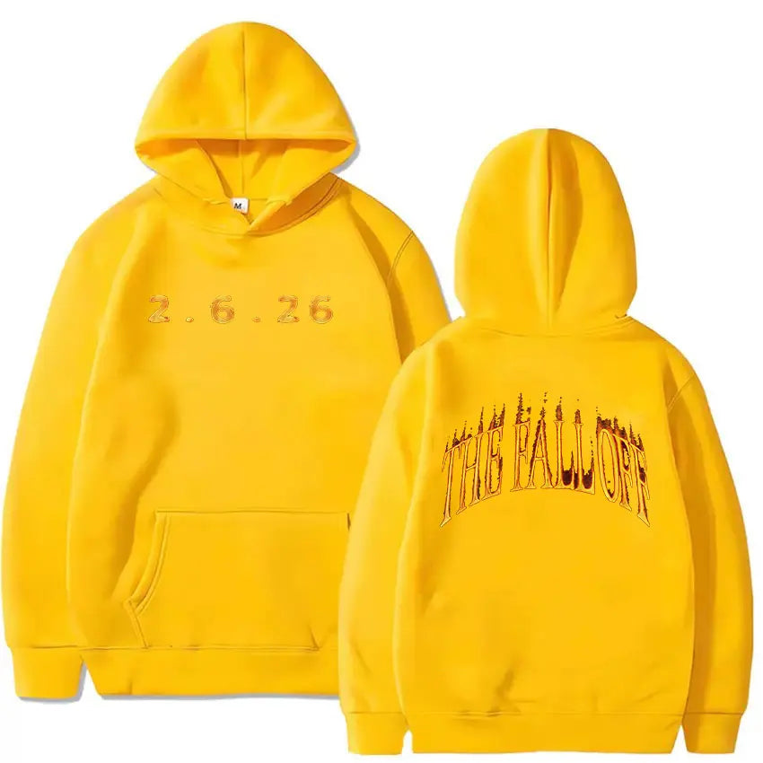 The Fall Off New Album 2.6.26 Print Hoodie Men Women Fashion Fleece Oversized Sweatshirt Hip Hop Clothing Pullover Hooded