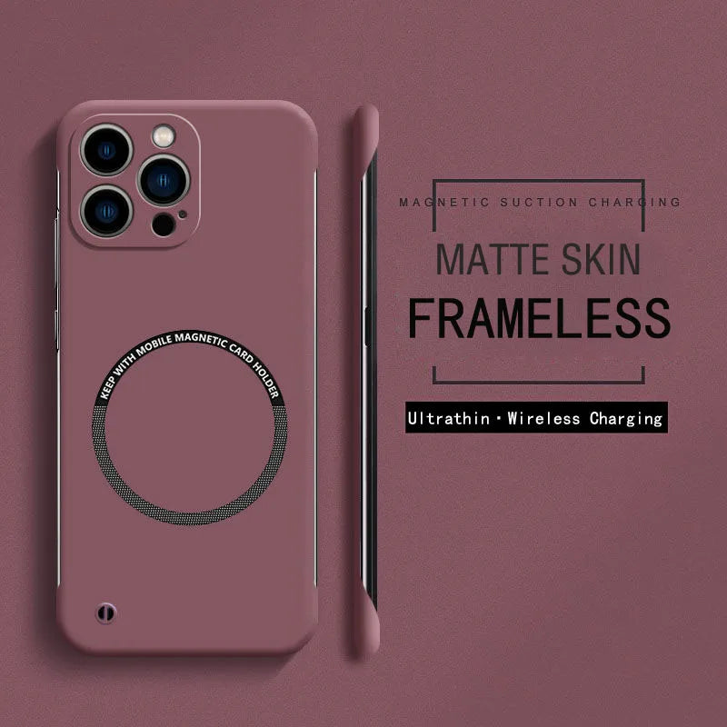 Magnetic For Magsafe Slim Case For iPhone 16 15 Pro Plus 15Pro 16Pro Max Wireless Charging Hard PC Matte Back Cover