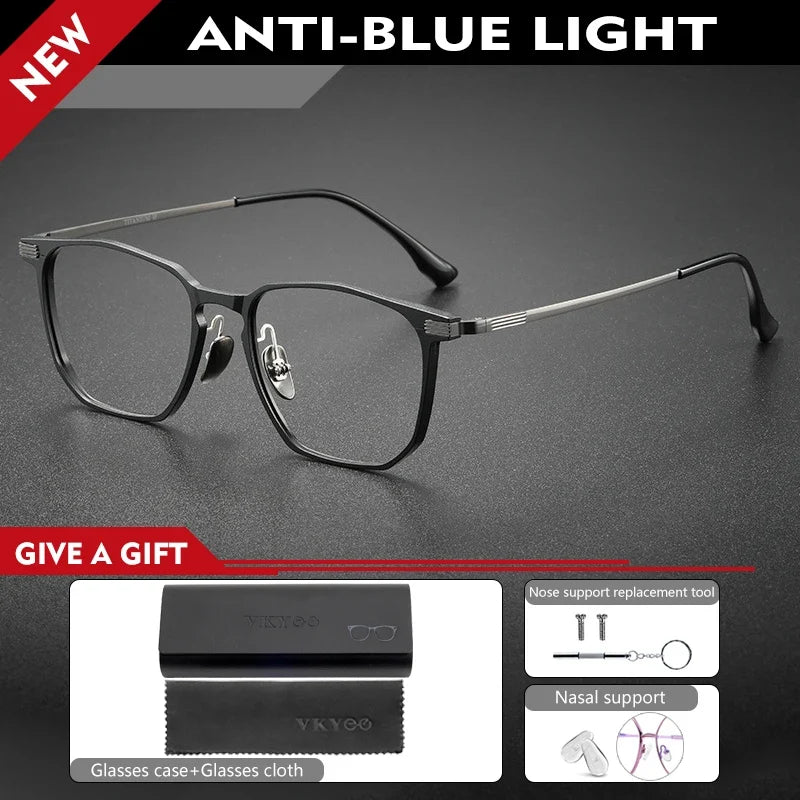 Ultra-light Aluminum Titanium Business Fashion Eyeglasses  Anti-Blue Light Reading Glasses Men Myopia Prescription 20241