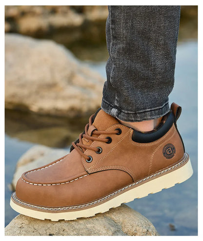 steel toe sneakers for men microfiber leather work shoes waterproof safety shoes industrial construction anti-slip work boots