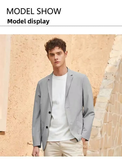 Summer Lightweight Sun Protection Blazer for Men - Stylish, Breathable, Casual, Icy Sensation, Lightweight, Silky Elastic Blazer