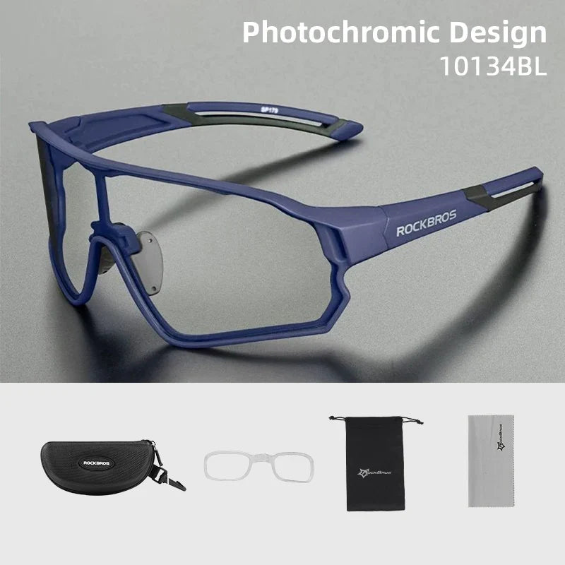 Photochromic Cycling Glasses UV400 Sunglasses Outdoor Sport Bicycle Eyewear MTB Racing Lightweight Flexible Goggles