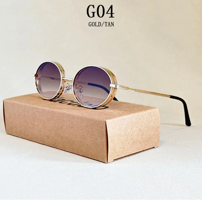 2025 Oval Sunglasses Women Trendy Retro Vintage Steampunk Sunglass Men Fashion Glasses Lentes De Sol Mujer Lunette Soleil Femme