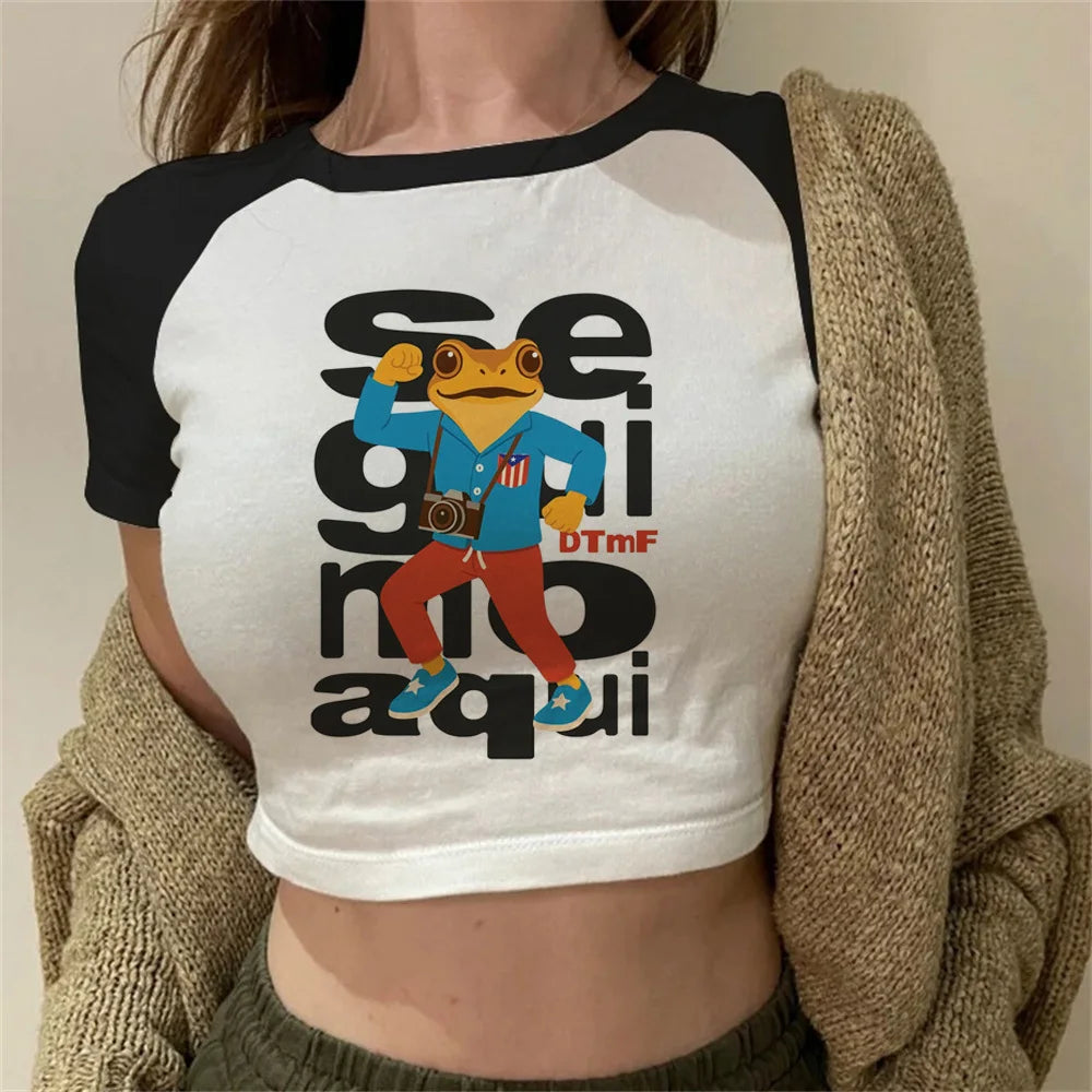 Dtmf Bad Bunny top tees women kawaii Classic Colorful Grunge harajuku  top tees anime Psychedelic harajuku korean clothes kawaii