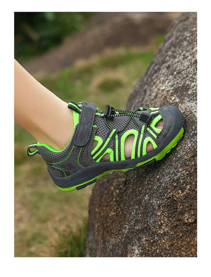 New Summer Children's Breathable Sandals Non-Slip Outdoor Sport Beach Shoe for Boys Anti-Collision Closed Toe Walking Size 30-39