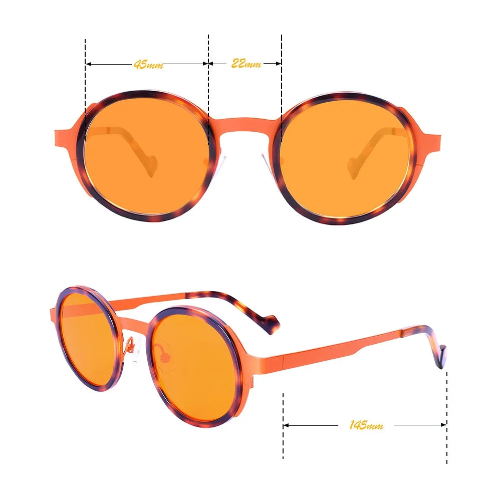 Retro Polarized Sunglasses UV400 Light Luxury Anti-Scratch Lightweight Urban Art Style Eyewear for Men Women