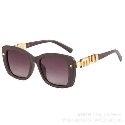 Ins Big Square Polarized Sunglasses 2025 New Fashion Women Men High-end Letters Sun Glasses Ladies Trendy Gafas De Sol UV400