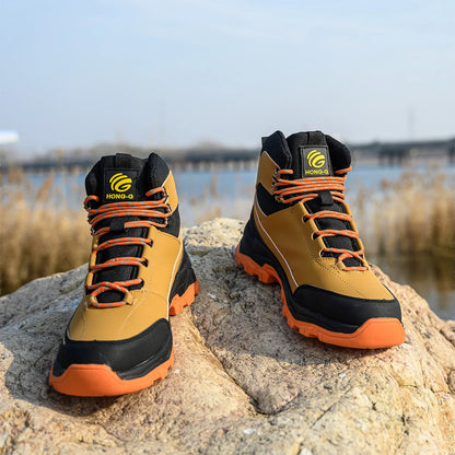 Fashion best quality Protective Work Safety Shoes For Men Breathable Shoes Anti-Puncture Steel Toe Cap Anti Puncture Work Boots