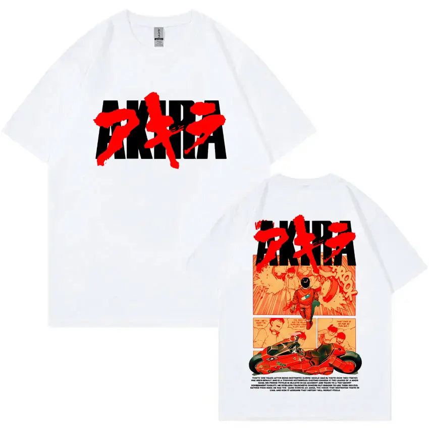 Japanese Science Fiction Cartoon Movie Anime Akira Shotaro Kaneda Graphic T Shirts Men Women Cotton Vintage Oversized T-shirts