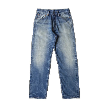 Good Quality  Washed Slim Fitting Denim Pants 100% Cotton Heavy Thick Jean 14oz