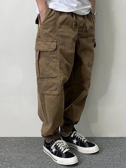 High Quality Cotton Cargo Pants For Men Japanese Streetwear Plus Size Tactical Pants Harajuku Casual Joggers Fashion Trousers