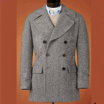 Men's Casual Blazer Herringbone Slim Fit Single Breasted Stylish Comfortable Jacket Men's Coat Double Breasted Blazer Men's Suit