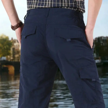 New Tactical Pants Men Winter Outdoor Work Casual Cargo Trousers Waterproof Fleece-lined Pants Elastic Hiking Traveling Workwear