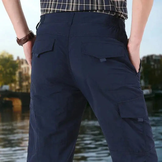 New Tactical Pants Men Winter Outdoor Work Casual Cargo Trousers Waterproof Fleece-lined Pants Elastic Hiking Traveling Workwear