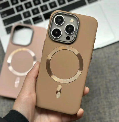 Luxury Solid Color Matte Magnetic Wireless Charge Case For Magsafe For iPhone 15 14 13 12 16 17 Pro Max Ultra Thin Hard PC Cover
