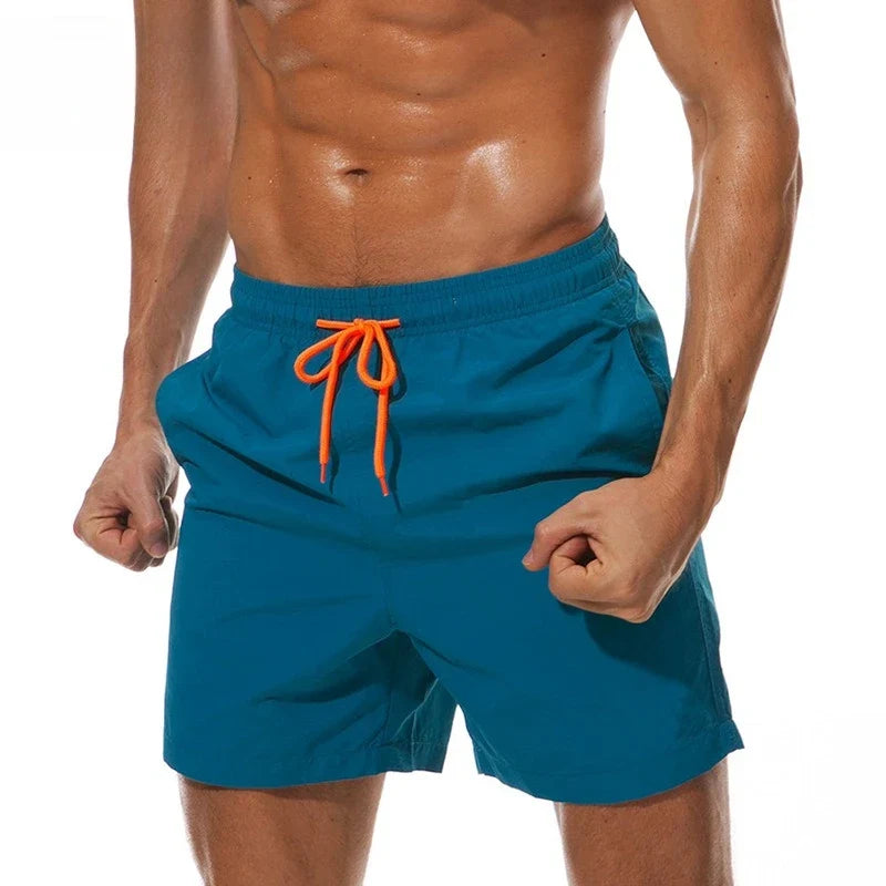 Men's Quick Dry Beach Shorts Summer Breathable Water-Resistant Effect Sports Casual Shorts Male Swimming Surfing Shorts New