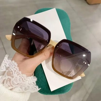 Polygon High Quality Sun Glasses Women New 2025 Fashion UV400 Anti UV400 Driving Vintage Girls Sunglasses Lentes De Sol Mujer