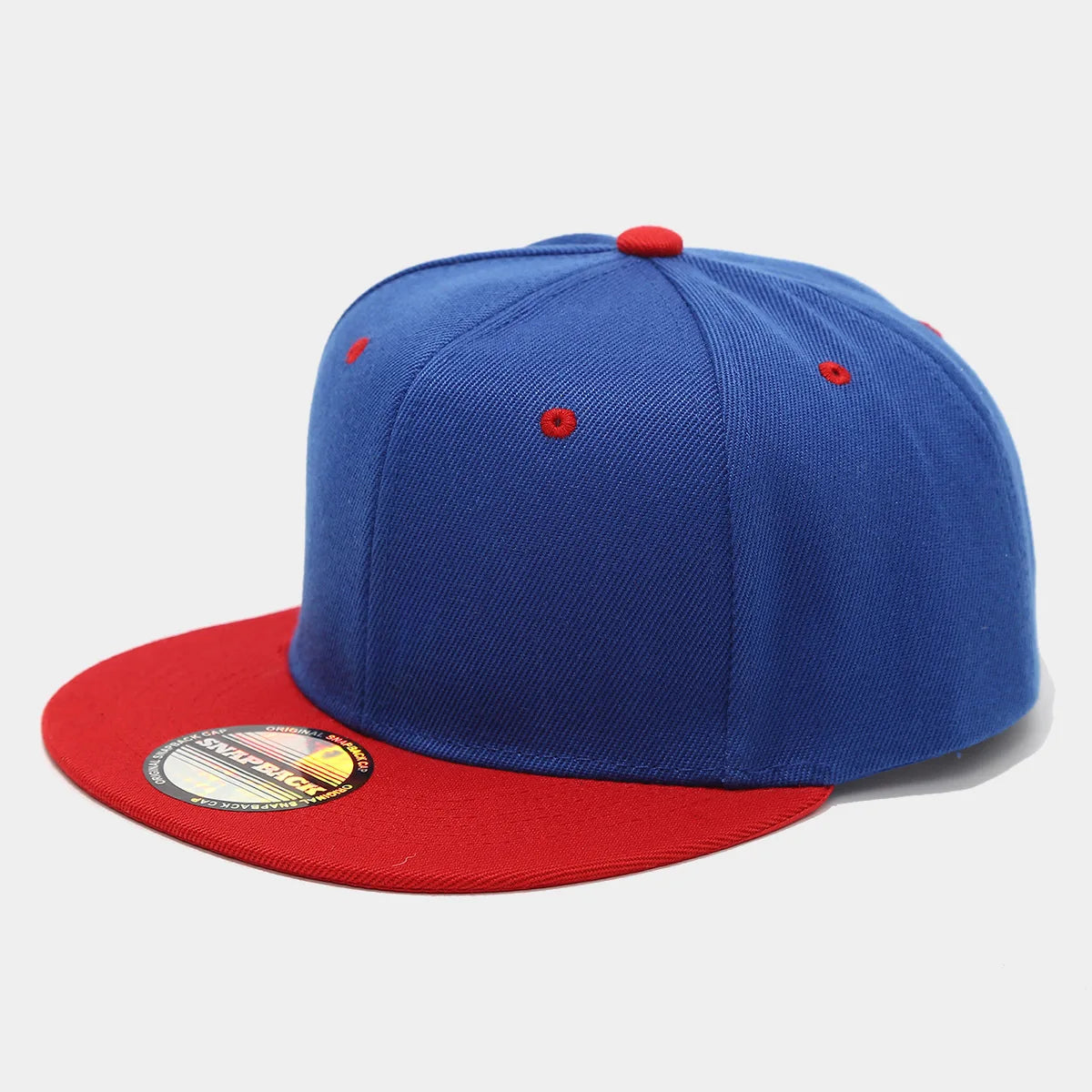 Blank Two Tone Snapback Cap Men Women Flat Brim Baseball Hat Color Block Hip Hop Streetwear Adjustable Plain Bboy Caps