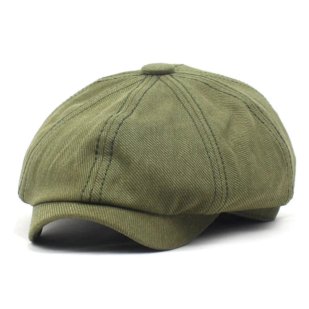 Denim Peaked Cap Men's Women's Beret Hat New Fashion Newsboy Caps Outdoor Streetwear Washed Casual Vintage Boina Hats
