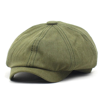 Denim Peaked Cap Men's Women's Beret Hat New Fashion Newsboy Caps Outdoor Streetwear Washed Casual Vintage Boina Hats