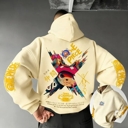 One Piece Men's Hoodie Sweatshirt Tony Tony Chopper Japan Anime Spring Autumn and Winter Boys Long-sleeved Parent-child Outfit