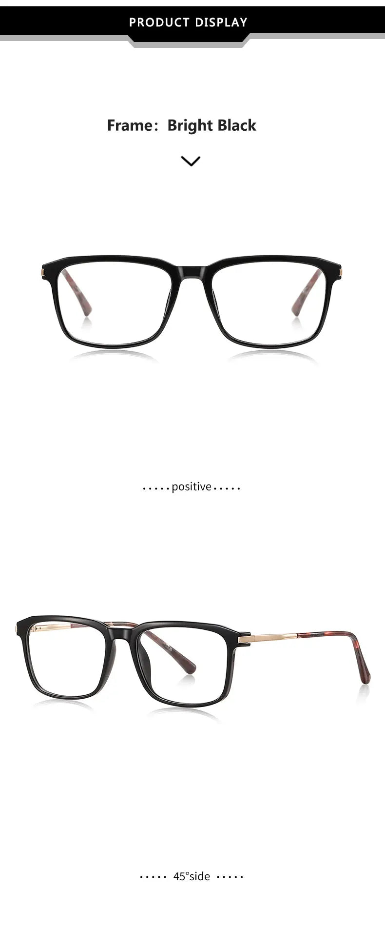 New Classic Geometric Simple Square Frame Design Men's Anti-blue Light Glasses Can Be Customized Prescription LS213