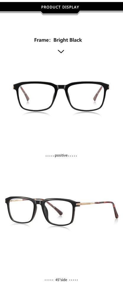 New Classic Geometric Simple Square Frame Design Men's Anti-blue Light Glasses Can Be Customized Prescription LS213